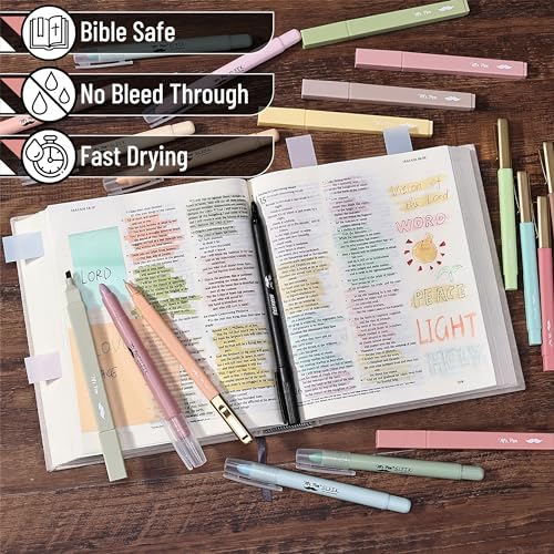 Mr. Pen- Bible Journaling Kit, Bible Study Supplies, No Bleed Bible Highlighters and Pens No Bleed, Bible Pens, Bible Journaling Kit for Gift, Bible Study Tools, Bible Study Kit, Pencil Case