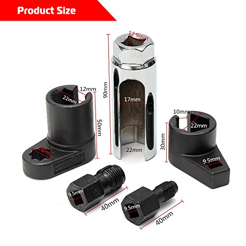 ABIGAIL 5 Piece Automotive Oxygen Sensor Wrench Chaser