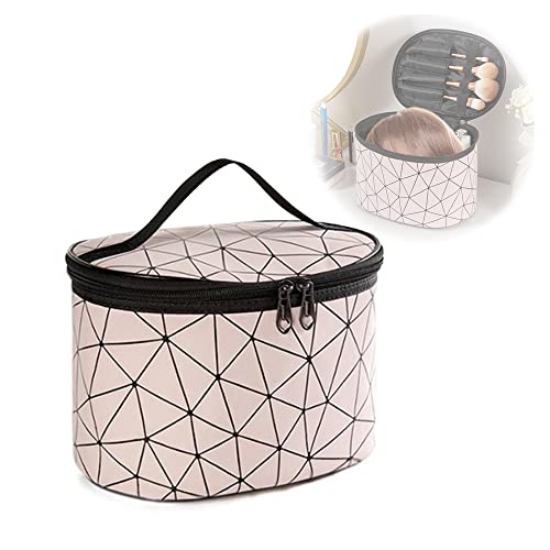 Bemaxy Portable Wig Storage Box - Hair Extension Accessories Carrying Travel Case Makeup Tool Organizer to Store Hairpieces, Decorations, PINK
