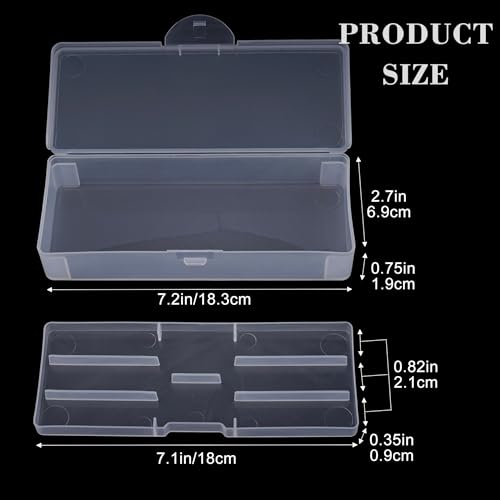Lokyango 4 Pieces Double-Layer Plastic Storage Personal Box for Nail, Nail Implement Storage Box Organizer Case Manicure Tool Box for Nail Pedicure Supply Tools (B-clear)