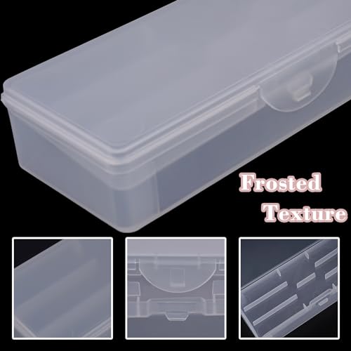 Lokyango 4 Pieces Double-Layer Plastic Storage Personal Box for Nail, Nail Implement Storage Box Organizer Case Manicure Tool Box for Nail Pedicure Supply Tools (B-clear)