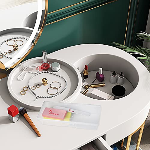 Maryton Clear Box Storage Case for Organizing Professional Pedicure Manicure Kit and Nail Supplies, Plastic Box Nail Art Kits Tools Organizer, 4-Count
