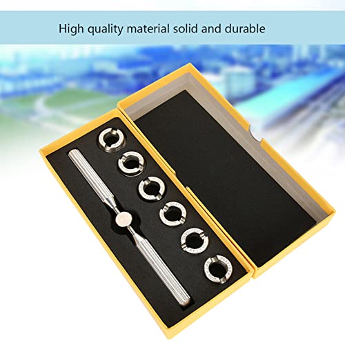 Haosie Watch Back Case Opener, 5537 Back Remover Tool, Watch Case Opener with Storage Box, 7 Pcs Watch Repair Tool, Wrench Dies Set Measure The Size Before Ordering