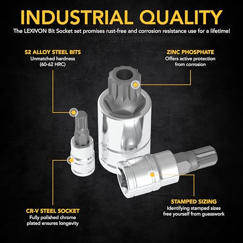 LEXIVON XZN Triple Square Socket Set S2 Alloy