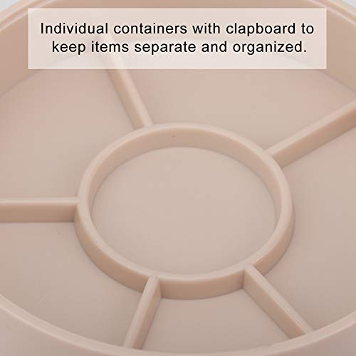 Ichiias Watch Parts Box Container, Watch Movement Holder Dust Cover 5 Layer Watch Tools Storage for Screw Component Movement Hardware Parts Watchmaker Repair Tool(Round)