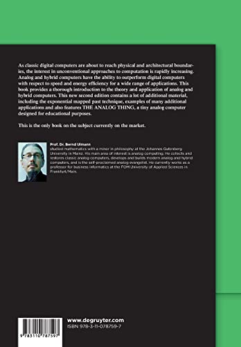 Analog and Hybrid Computer Programming (De Gruyter Textbook)