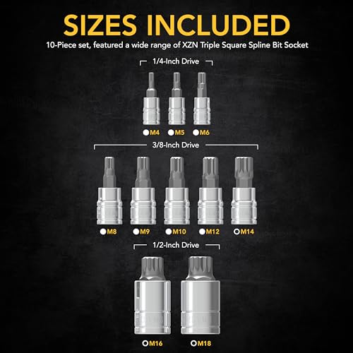 LEXIVON XZN Triple Square Socket Set S2 Alloy