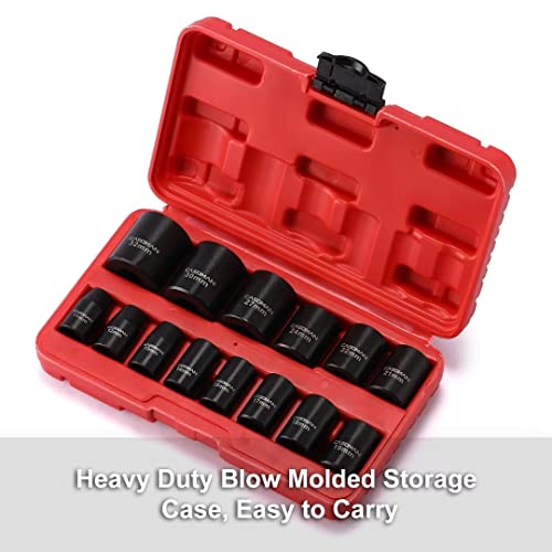 14-Piece Metric Socket Set for 1/2" Drive
