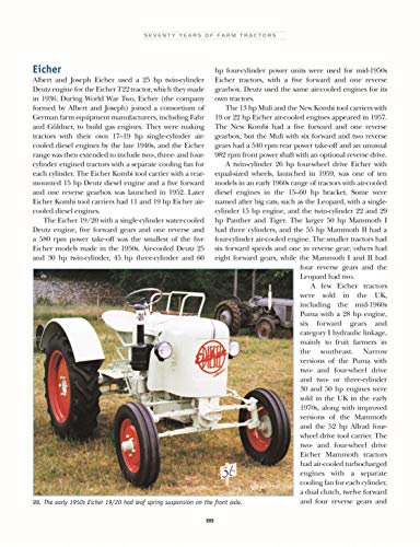 Seventy Years of Farm Tractors (Old Pond Books) Encyclopedia from Allis-Chalmers to Zetor, with 100 Marques; Tractor Evolution from Handle and Pan Seat to 4-Wheel Drive and Computer Management Systems