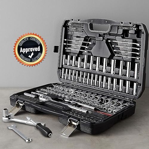 201-Piece Mechanic's Tool Socket Set by Amazon Basics