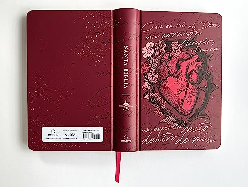 Biblia Reina Valera 1960 letra grande, tapa dura, tamaño manual corazón (rosada) / Spanish Bible RVR 1960. Handy Size, Large Print, Hardcover, Pink