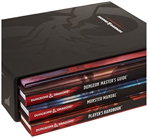 Dungeons & Dragons Core Rulebooks Gift Set (Special Foil Covers Edition with Slipcase, Player's Handbook, Dungeon Master's Guide, Monster Manual, DM Screen)