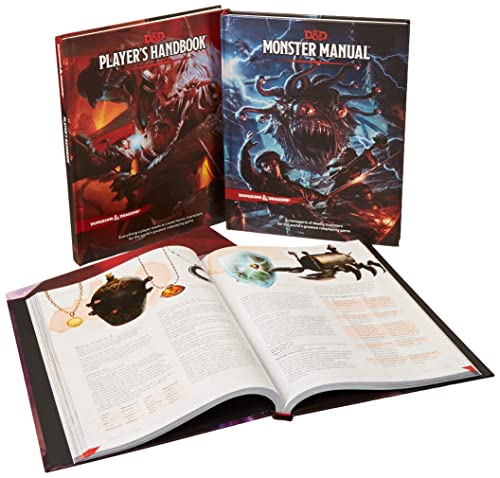 Dungeons & Dragons Core Rulebooks Gift Set (Special Foil Covers Edition with Slipcase, Player's Handbook, Dungeon Master's Guide, Monster Manual, DM Screen)