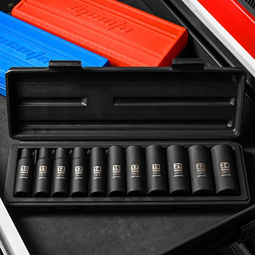 EPAuto 1/2" Drive Metric Deep Impact Socket Set