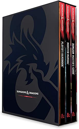 Dungeons & Dragons Core Rulebooks Gift Set (Special Foil Covers Edition with Slipcase, Player's Handbook, Dungeon Master's Guide, Monster Manual, DM Screen)