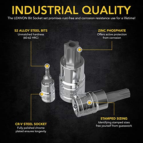 LEXIVON Tamper Proof Torx Bit Socket Set | 13-Piece