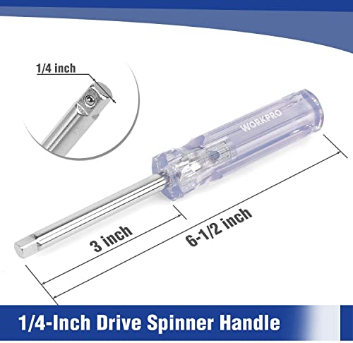 WORKPRO 39-Piece Drive Socket Set 1/4''3/8'' Compact