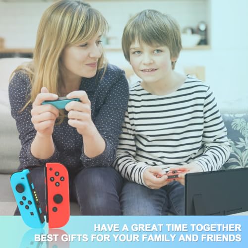 MUCUMO Joypads for Switch Controller,Blue Red Switch Controllers for Switch/Lite/OLED,L/R Switch Joypad Support Dual Vibration/Wake-up Function/Motion Control