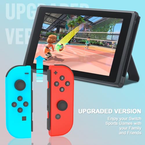 MUCUMO Joypads for Switch Controller,Blue Red Switch Controllers for Switch/Lite/OLED,L/R Switch Joypad Support Dual Vibration/Wake-up Function/Motion Control