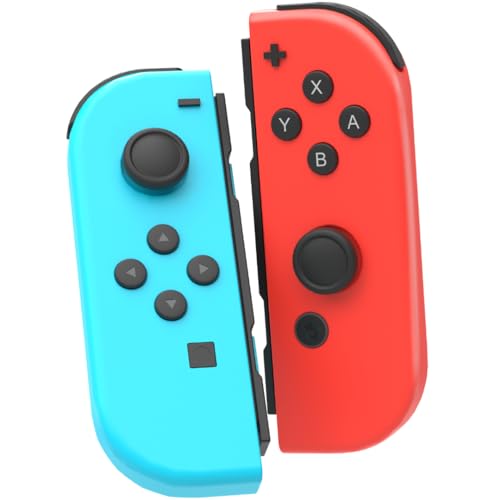 MUCUMO Joypads for Switch Controller,Blue Red Switch Controllers for Switch/Lite/OLED,L/R Switch Joypad Support Dual Vibration/Wake-up Function/Motion Control
