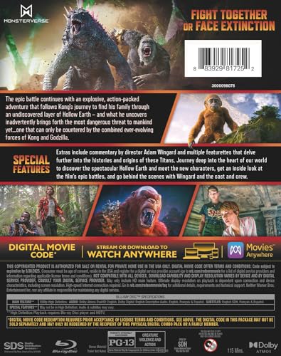 Godzilla x Kong: The New Empire (Blu-ray + Digital)