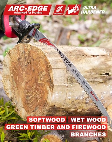 EZARC Japanese Teeth Reciprocating Saw Blade 15 Inch, Arc Edge Wood Pruning Saw Blades 6TPI for Tree Trimming, Wood Cutting, 3 Pieces