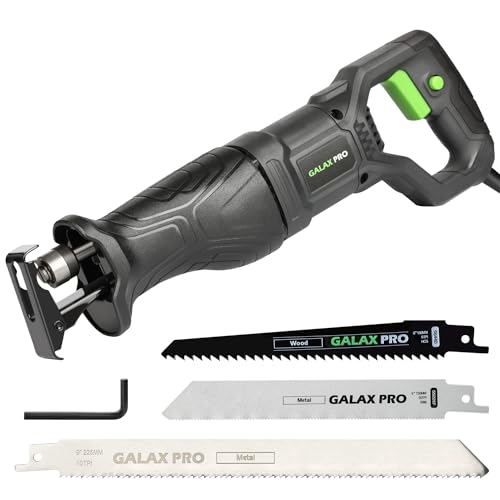 GALAX PRO 120V Reciprocating Saw, 6.0 Amp Variable Speed Corded Reciprocating Saw with1-1/8" Stroke Length, 2800RPM and 6" Max for Wood, Metal, PVC Pipe Cutting