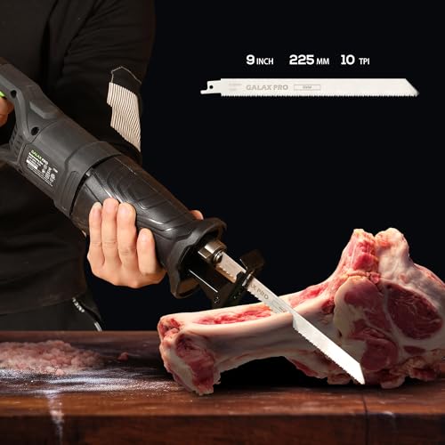 GALAX PRO 120V Reciprocating Saw, 6.0 Amp Variable Speed Corded Reciprocating Saw with1-1/8" Stroke Length, 2800RPM and 6" Max for Wood, Metal, PVC Pipe Cutting