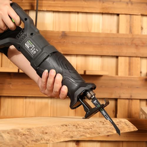 GALAX PRO 120V Reciprocating Saw, 6.0 Amp Variable Speed Corded Reciprocating Saw with1-1/8" Stroke Length, 2800RPM and 6" Max for Wood, Metal, PVC Pipe Cutting