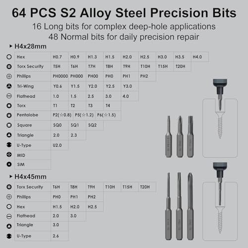 STREBITO 70 in 1 Mini Electric Screwdriver Set