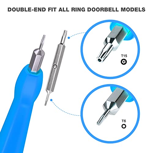 Ring Screwdriver Bit Set for Ring Video Doorbells - Blue