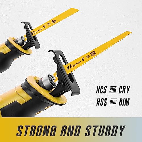 20-Piece Reciprocating Saw Blades - Metal/PVC/Wood Cutting Saw Blades, Pruner Saw Blades with Organizer Pouch…