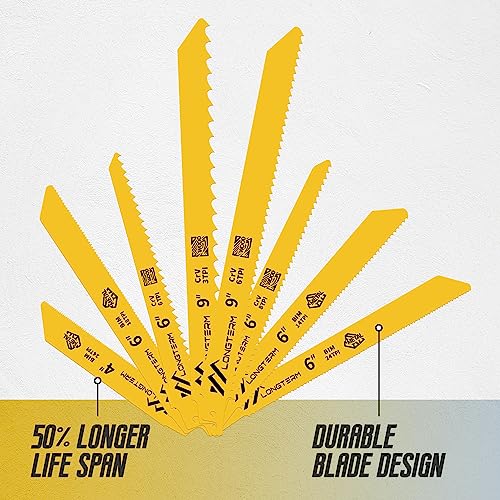 20-Piece Reciprocating Saw Blades - Metal/PVC/Wood Cutting Saw Blades, Pruner Saw Blades with Organizer Pouch…