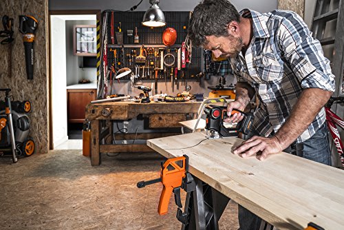 Worx 20V AXIS 2-in-1 Cordless Reciprocating Saw & Jig Saw, Orbital Cutting Reciprocating Saw, Pivoting Head Jigsaw Tool with Tool-Free Blade Change, Power Share WX550L – Battery & Charger Included