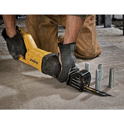 DEWALT Reciprocating Saw, 12 Amp, 2,900 RPM, 4-Position Blade Clamp, Variable Speed Trigger, Corded (DWE305)