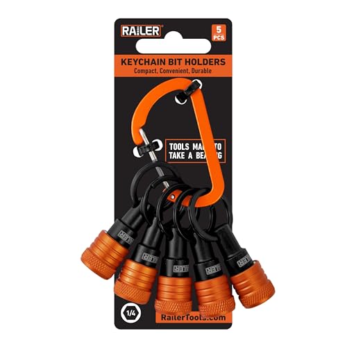 Keychain 5pc Railer Bit Holder Set - 1/4" Hex Shank