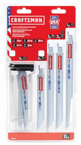 CRAFTSMAN Reciprocating Saw Blades, 11Piece Kit with Case (2058838)