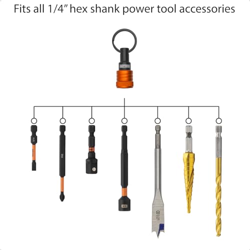 Keychain 5pc Railer Bit Holder Set - 1/4" Hex Shank