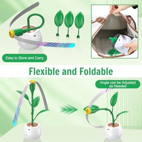 jutimer Fly Fans for Tables, Fly Repellent Fan for Outdoor & Indoor, USB or AA Batteries Powered, Portable Fly Fan with Soft Blades Keeps Flies Away, Fly Repeller for Restaurant, BBQ, Party (2 Pack)