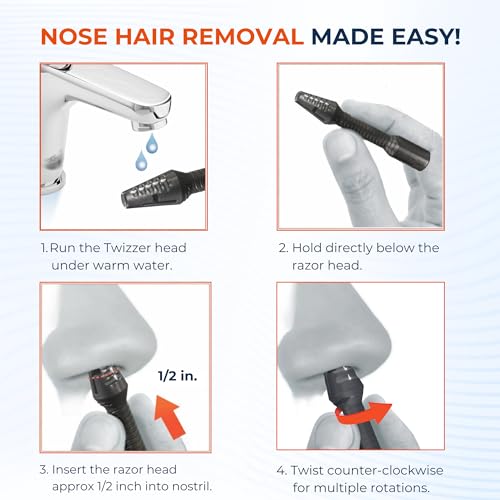 Silkslide TWIZZER, Nose Hair and Ear Hair Trimmer for Men and Women, Twist and Trim Nasal Hair Removal, German Blades, Patented Design, No Electricty or Batteries
