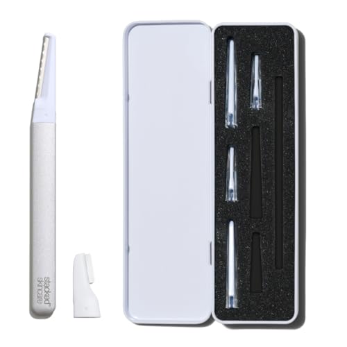 StackedSkincare - Dermaplaning Kit for Face Exfoliation, With 3 Replaceable Dermaplaning Blades & 3 Precision Dermaplaning Blades, Instantly Softer and Smoother Skin, No Brush or Scrub Needed, 7 Count