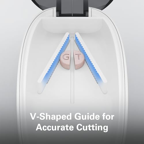 TookMag Pill Cutter Splitter for Small and Tiny Pills, Pill Cutter for Small or Large Pills, Pill Splitter with Stainless Steel Cutting Blade, 1 Pack