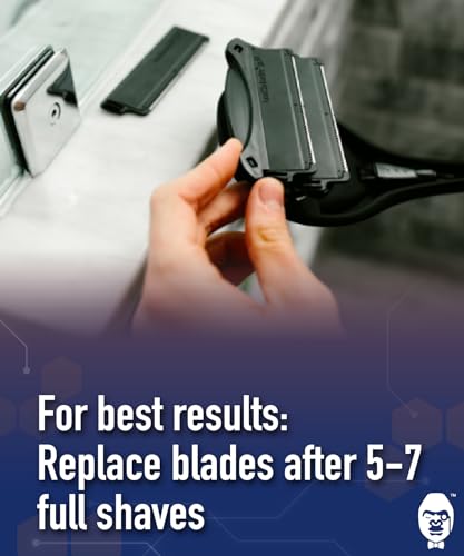 BAKblade 2.0 Refill Cartridges Bundle - Back Hair & Body Shaver Refill Replacement Cartridges. Extra-Wide Wet or Dry Disposable Razor Blades (6 Blades)