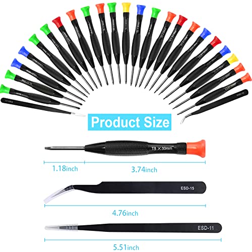 25-Piece Precision Screwdriver Set with Magnetic Tips