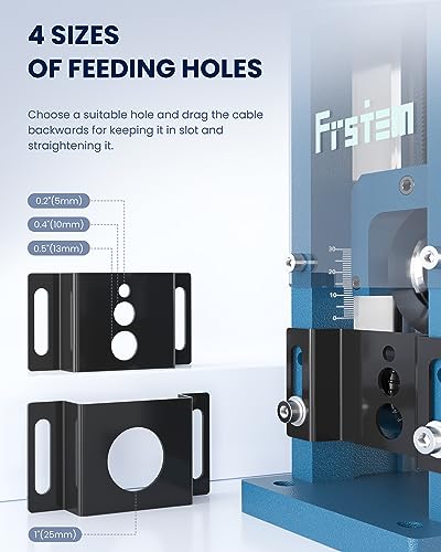 Frstem Manual or Drill Powered Wire Stripper Machine, 0.06''-0.98'' Wire Stripping Machine with Hand Crank or Drill, 65MN Spring Steel Blade Aluminum Frame Wire Peeler for Scrap Copper Recycling