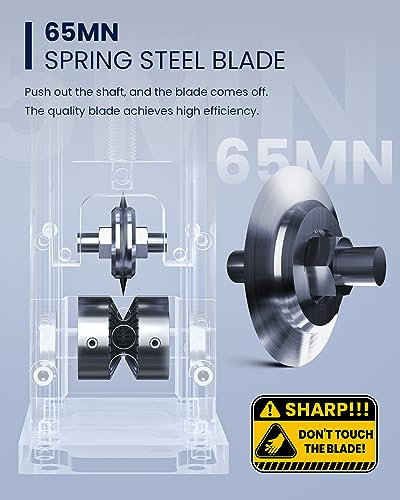 Frstem Manual or Drill Powered Wire Stripper Machine, 0.06''-0.98'' Wire Stripping Machine with Hand Crank or Drill, 65MN Spring Steel Blade Aluminum Frame Wire Peeler for Scrap Copper Recycling
