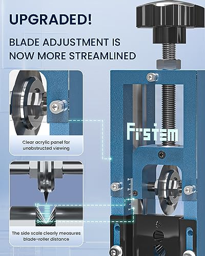Frstem Manual or Drill Powered Wire Stripper Machine, 0.06''-0.98'' Wire Stripping Machine with Hand Crank or Drill, 65MN Spring Steel Blade Aluminum Frame Wire Peeler for Scrap Copper Recycling