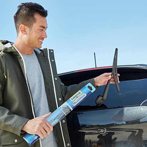 Rain-X 850029 RearView 12-A Rear Wiper Blade, 12 Inch Composite Rear Wiper Blade, Fits Rock Lock 2 (Pack Of 1), Automotive Replacement Wiper Blades That Meet Or Exceed OEM Quality And Design Standards