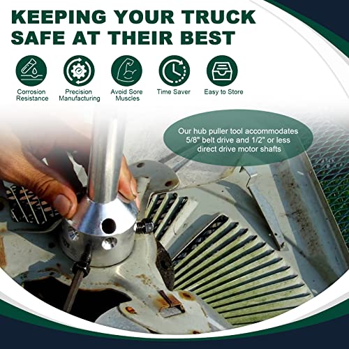 UP-1 Ultimate Hub Fan Blade Blower Wheel Puller, Hub Puller, Fan Blade Puller Perfect for 5/8" Belt Drive and 1/2" Or Less Direct Drive Motor Shafts