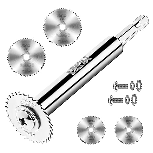 LitKiwi PVC Pipe Inside Cutter(4Pcs Saw Blades) with 1/4" Hex Shank,Plumbing Inside Cutter Internal Plastic ABS Pipe Cutter,1-1/4" & 1-3/4" Or Larger Diameter